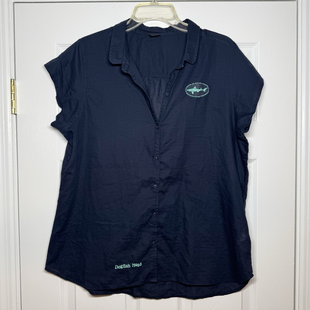 Patagonia x Dogfish Head Womens 14 Organic Cotton Hemp Button Short Sleeveโ Tee